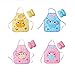 4 Pièces Tablier Enfant pour Peinture, Blouse Peinture Enfant, Tablier Imperméable de étanche pour Enfants, pour L'école Activités, Cuisine, Coloriage, Peinture, pour Enfants de 5 à 10 Ans
