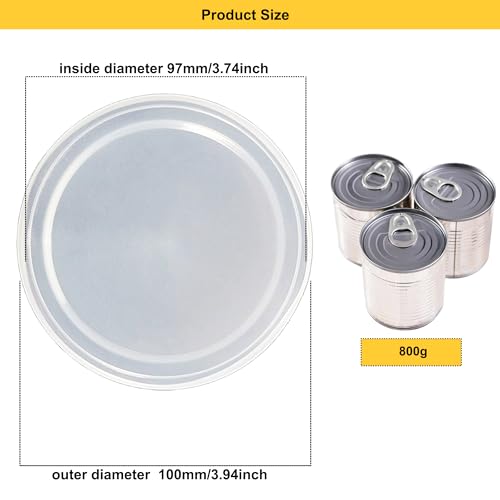 Rayconup Dosendeckel 800g, Waschbar Dosendeckel Deckel für Katzen & Hundefutter Dosen, 6 Stück Konservendosen Deckel für Aufbewahrung Lebensmittel Tierfutter Katzenfutter Hundefutt(100mm)