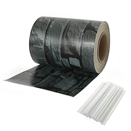 NAIMORUI PVC Sichtschutzfolie Sichtschutzstreifen Garten Sichtschutz Doppelstabmatten Zaun Inkl. 20 x Befestigungsclips 450g/m² - Doppelstabmatten für Gartenzaun - (19cm*35m Schiefer-Optik) NAIMORUI PVC Sichtschutzfolie Sichtschutzstreifen Garten Sichtschutz Doppelstabmatten Zaun Inkl. 20 x Befestigungsclips 450g/m² - Doppelstabmatten für Gartenzaun - (19cm*35m Schiefer-Optik)