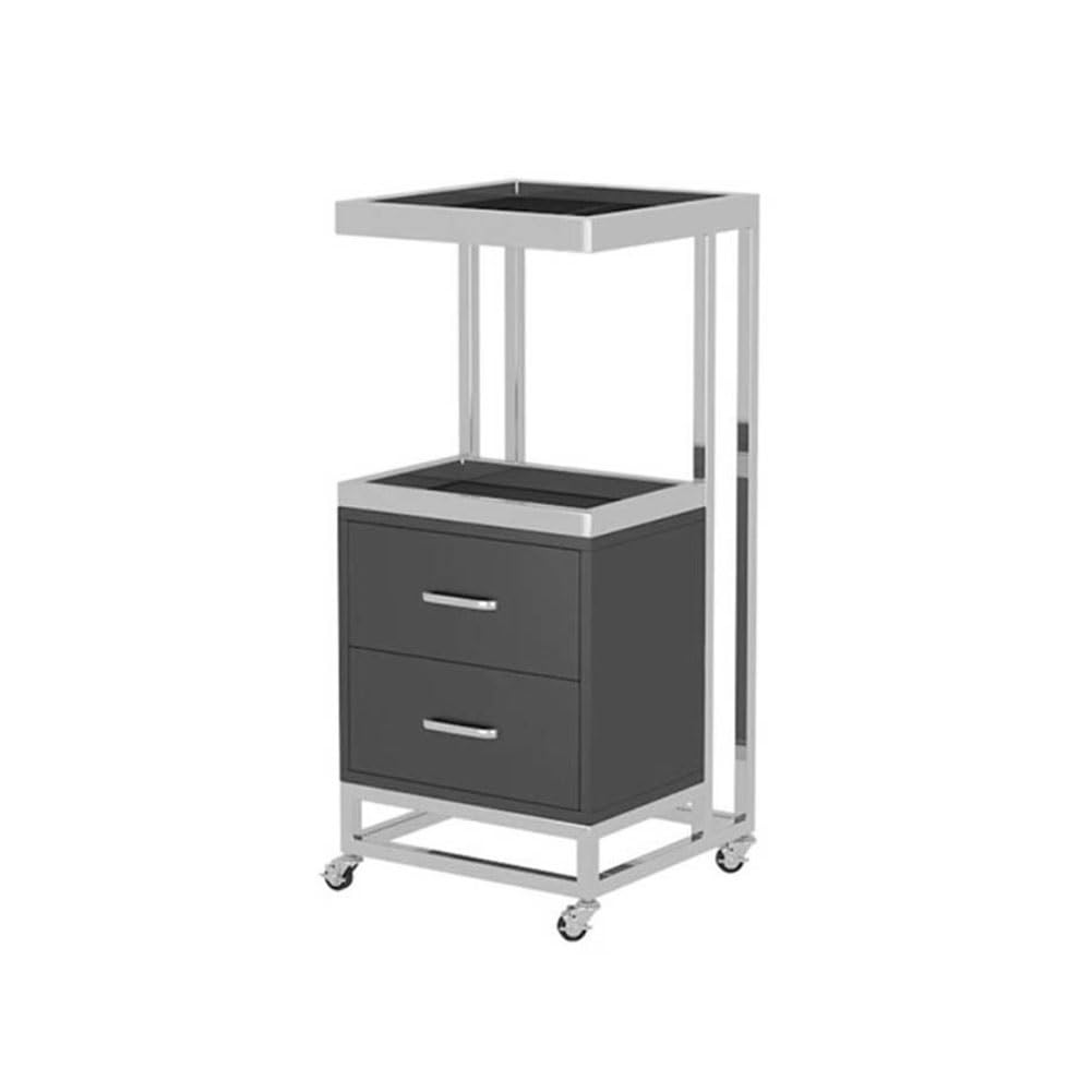 JKJZSALJ Salon Trolley Cart - With Wheels Mobile Storage Tray Cart -For Beauty Salon Makeup Storage Spa Service Instrument Storage Tray,F,37x37x85cm