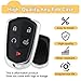 Key Fob Cover Shell Case Replacement for Cadillac ATS ATS-V CTS CT6 XTS XT5 XT4 XT6 SRX 2014 2015 2016 2017 2018 2019 2020 2021 5 Buttons Car Remote Pad Cover HYQ2AB, HYQ2EB (2PCS)