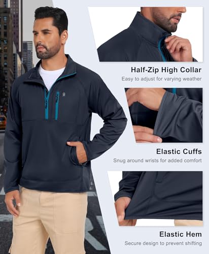 Image of Little Donkey Andy Men's Golf Pullover Windbreaker Quarter Zip Golf Jacket