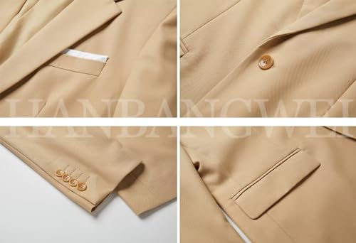 Men's Slim Fit Suits 3 Piece Slim Fit One Button Dress Blazer Vest and Pants Suit Set for Wedding Business Prom3