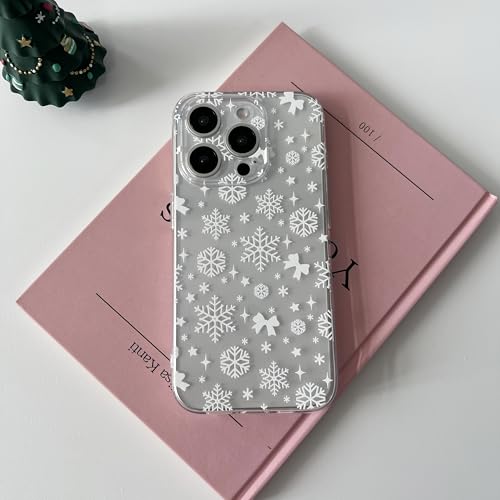 ZTOFERA Clear Christmas Case for iPhone 12 Pro Max 6.7 inch,Cute Merry Christmas Pattern Phone Case Gifts Translucent Silicone Hard PC +TPU Bumper Shockproof Protective Cover-Christmas Snow by ZTOFERA - Image 6