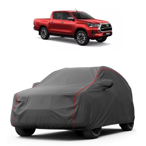 Image of Heavy-Duty Car Cover for Compatible with Toyota Hilux (2022 to 2025 All Models) Deluxe Car Protection Cover - Waterproof & UV-Resistant All-Season Exterior Protection