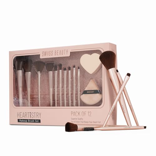 Swiss Beauty Heartistry Makeup Brush Set | 12 Pieces