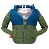 Puffin - The Puffy Jacket - Insulated 12 oz Can Cooler I Beer Bottle & Soda Can Insulator, Keep Drinks and Beverages Cold (Olive Green & Sailor Blue V25)
