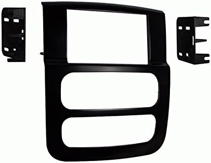 Double Din Install Car Stereo Dash Kit for a Aftermarket Radio Fits 2004-2005 Dodge Ram Pickup 1500, 2500, 3500 Trim Bezel is Painted Matte Black