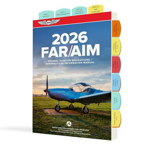 2026 Pre-Tabbed FAR AIM Book – Private, Instrument, Commercial, and CFI Bundle,FAA Regulations Book with Pre-Applied Study Tabs