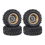 Compatible Avec TRX4M Pour SCX24 Pour AX24 Pour FCX24 1/18 1/24 RC Pièces Mise À Niveau De Voiture Sur Chenilles 62mm 1.2 'jeu De Pneus De Roue À Billes En Fiber Carbone RC Pneu De Voiture(C4)
