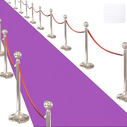 Purple Carpet Runner for Party & Wedding, 2.6x15 ft