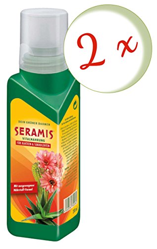 Oleanderhof Set of 2 x Seramis Vital Food for Cacti and Succulent 200 ml + Free Oleanderhof Flyer