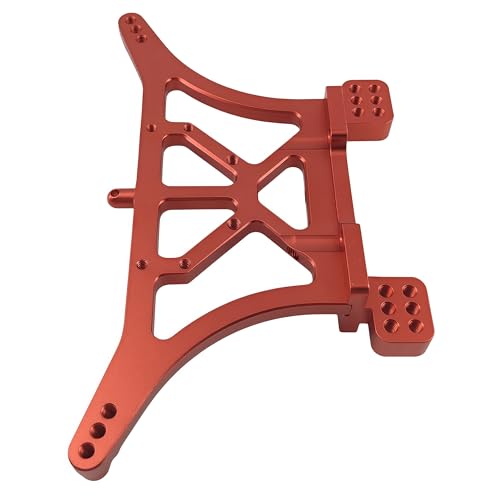 Aluminum Rear Shock Tower Mount Replacement for 1/10 Slash 2WD, Rustler, Stampede, Bandit, Ford Raptor F-150 &ndash; Upgrade Part 3638 (Red)