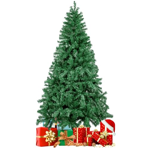 Uten 1.5m Christmas Tree Easy Assembly Artificial Christmas decoration Tree Green 450 Tips with Metal Stand (5 ft/59.1 inch)