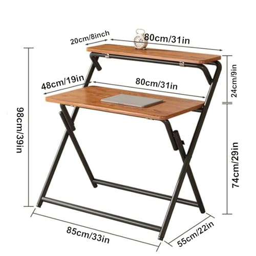 Bureau d'ordinateur en bois et métal design minimaliste et structure stable - 2