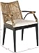 Safavieh Home Gianni Rattan Tropical Woven Arm Chair, Brown/Black