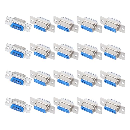 uxcell 20 piezas conector DB9 hembra 9 pines miniatura 1