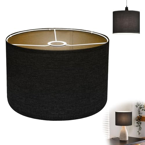 Pantalla de tela de lino lámpara de pie