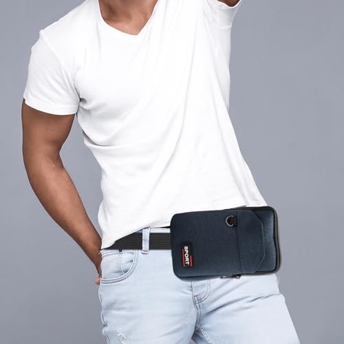 KQDRAVINE 7-Zoll Handytasche Zum Umhängen 3-Lagen Taschen Handy Tasche Zum Umhängen, Herren Handtaschen kleine Umhängetasche Herren mit Abnehmbaren und Verstellbaren Schultergurten für Wandern Sport
