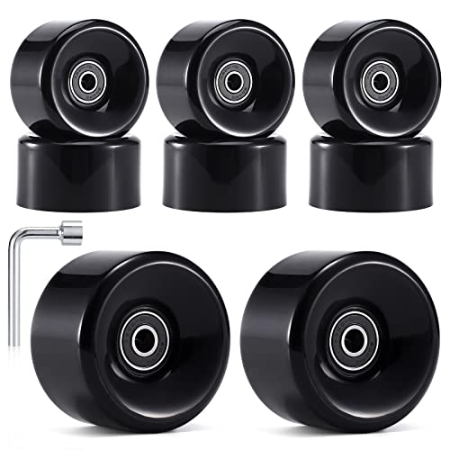 Tobwolf 8 Pack 65X36Mm, 78A Quad Roller Skate Wheels With Abec-9 Bearings Installed, Outdoor/Indoor Well Rebound Roller Skating Replacment Wheels, Quad Skates Accessories For Double Row Skating #TOP13