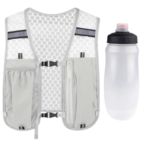 AXERHK Laufweste Damen, 5L Ultraleicht Laufweste mit Trinkflasche, Reflektierende Running Vest für Wandern, Marathon, Radfahren
