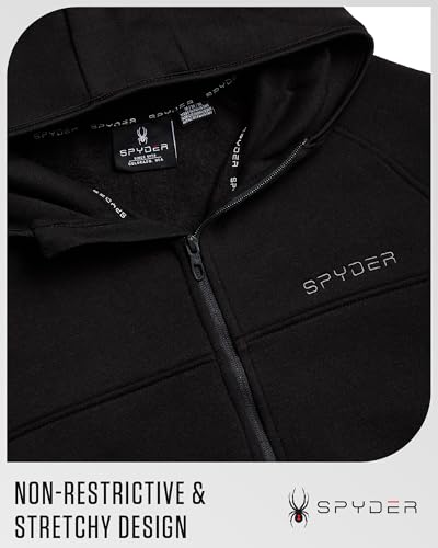 Spyder Mens Zip Up Hoodie - UPF30+ Super Soft Fleece Sweatshirt, Warm Athletic Hoodies for Men with Secure Zip Pockets (S-XL)4