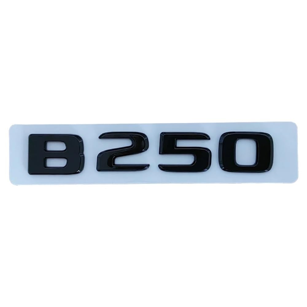 YTQMoreBNZ YYDStes ABS Chrome Black Letters Compatible With Mercedes Benz B180 B200 B220 B250 B260 W246 W245 Logo