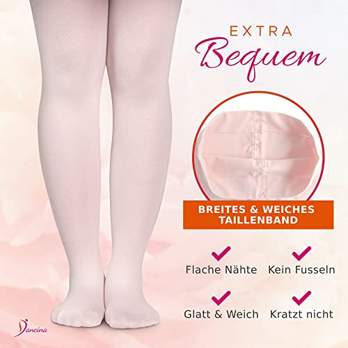 Dancina Mädchen Ballett Strumpfhose Ultra-Stretch Mikrofaser L (146-164) Caramel x2