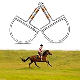 Otoolling Stainless Steel D Ring Snaffle Bit for Horses Snaffle Mouth Gentle Horse Bit with Copper Roller for Training, Western & English Riding(Mouth Spacing 125mm)