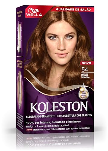 Koleston Tintura 54 Castanho Dourado Acobreado.