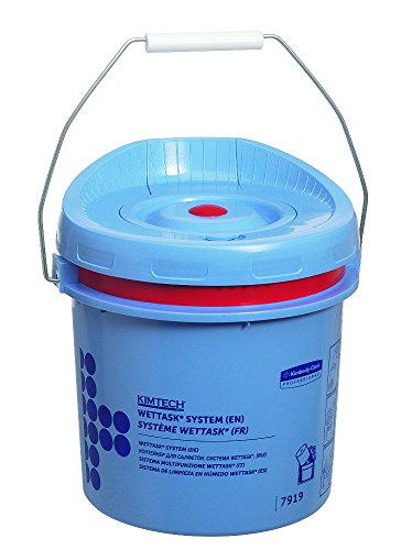 Kimtech Wettask Wiper Roll Dispenser Bucket 7919 - Dispenser for the Wettask™ Cleaning Wipes Range - 4 x Blue Wiper Dispenser Buckets