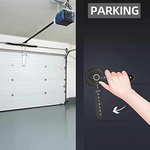 Hoowiser Fingerprint Door Lock Smart Door Knob Handle Biometric Door Lock With App/Key Card/Key For Keyless Entry Door Lock Keypad Touchscreen Password Easy To Install For Bedroom [3Rd Generation] #TOP6