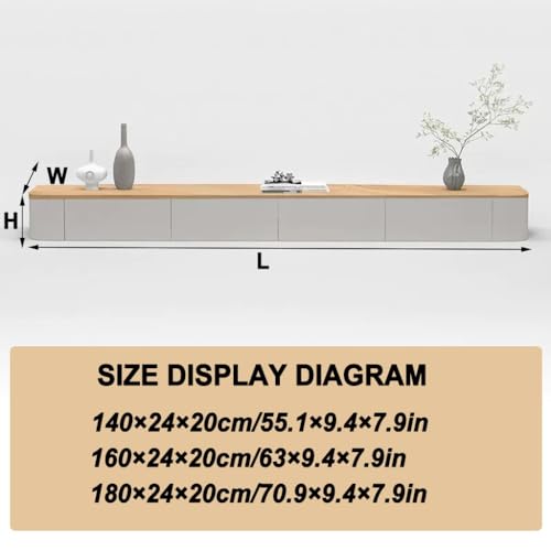 Meuble multimédia mural et console avec portes de rangement compacte - 7