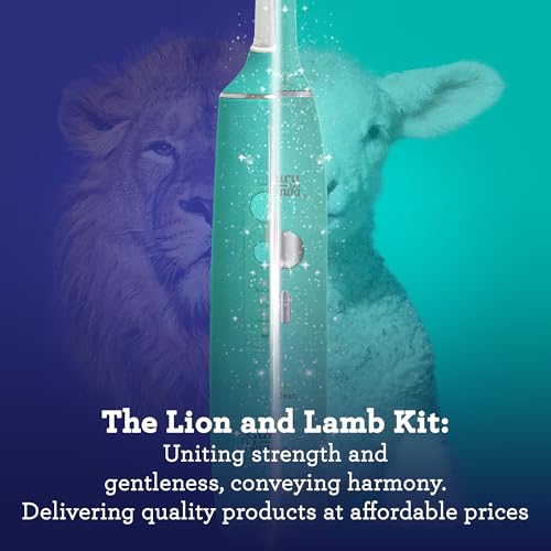 Gurunanda 13-33-002-08460-1 Lion & Lamb Kit (Teal) - Portable Water Flosser (300Ml) With 4 Jet Tips & 5000 Mah Rechargeable Sonic Toothbrush thumb #5