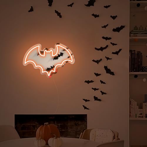 LED miroir néon robe chat Miroir/coeur lumineux/chauve - souris/papillon forme néon logo moderne fille salle de bain salon mur Art Déco cadeau