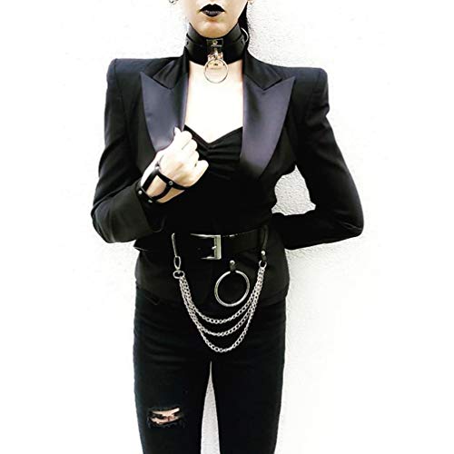 Familyhouse Womens PU Leather Punk Tassel Waist Harness Body Leather Belt Waist Cage3