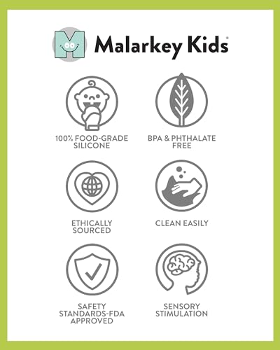 Malarkey Kids Dinosaur Paw Teething Mitt - Pack of 2 Soothing Infant Mitten Pain Relief Prevent Scratches, Safe Silicone Teething Toys, 0-3 Months