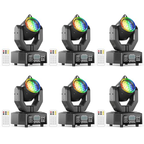 GdjRttk 6-Pack Moving Head Stage Lights