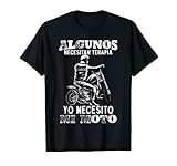 Dibujo moto vintage con la frase divertida Algunos necesitan terapia yo necesito mi moto.