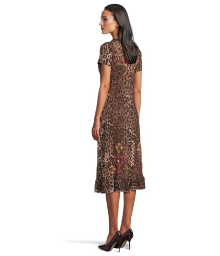 Johnny was Women's Short Sleeve Ruffle Hem Dress Malaya3