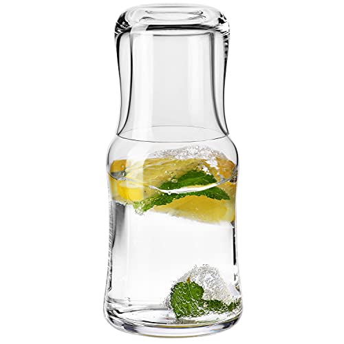 Krosno Water Drinking Night Set| Set Of 2 Pieces | 20.3 And 6.8 Oz | Splendour Collection | Ideal For Home, Restaurant, Events & Parties | Dishwasher Safe #TOP23