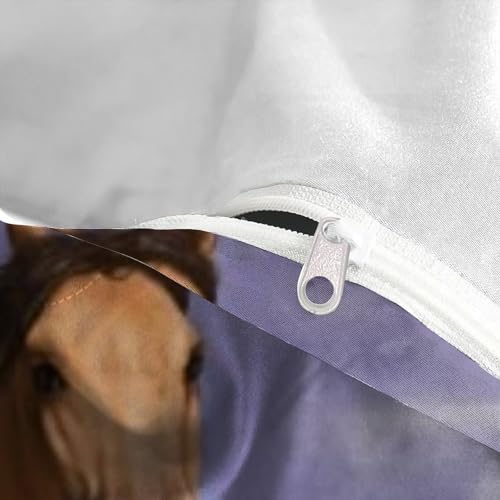 Housse de couette microfibre poney 3D hypoallergénique et douce - 5