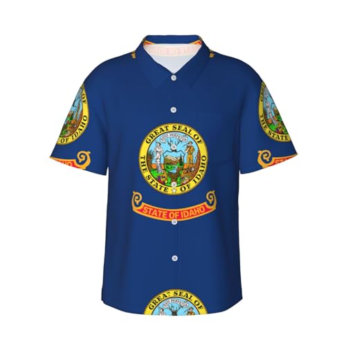 Chemise hawaïenne homme manches courtes respirante vêtement plage Idaho