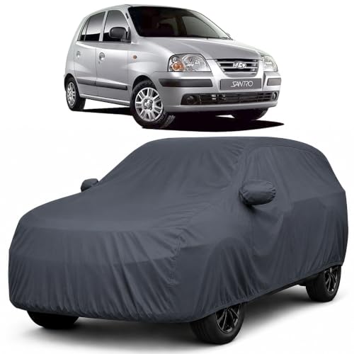 Image of Autofact Premium Car Cover for Santro 2003-2016 | All Weather Waterproof Full Body Car Cover | Light-Weight Triple-Stitched Outdoor Shield with UV Protection, Dustproof & Heat-Resistant