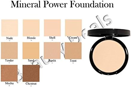 Beauty Deals (Sand) – Mineral Makeup Pressed Powder Foundation – Hypoallergenic- w/sponge (Sand)