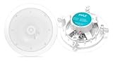 5.25” Ceiling Wall Mount Speakers - Weatherproof Full Range Woofer Speaker System (Pair) Flush Design w/65Hz-22kHz Frequency Response 200 Watts Peak & Template for Easy Installation - Pyle PWRC51