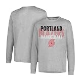 Ultra Game NBA Official Men’s Super Soft Supreme Long Sleeve T-Shirt - Unisex, Portland Trail Blazers, Heather Gray, Small