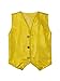 Ocealan Kids Girls Boys Metallic Plaid Vest Sleeveless V-neck Button Waistcoat Jazz Hip Hop Dance Jacket Fancy Party Top Gold 9-10 Years