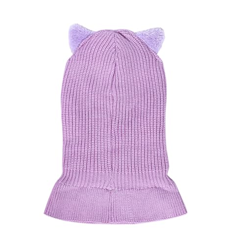 Baby Girls Boys Winter Hat Scarf Sets Knit Cat Ears Beanie Caps Balaclava with Neck Warmer for Unisex Infant Age 1-43