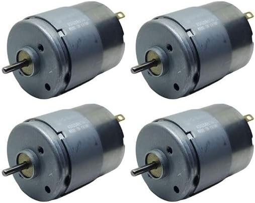 SP Electron RS-365-PH DC Motor Dual Shaft 6V - 24V 12V DC High Speed 8500 RPM Multi-Purpose Motor PCB Drill (Pack of 4)
